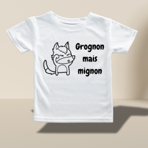 T-shirt enfant "Grognon mais mignon"