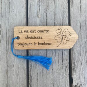Marque-page en bois personnalisé avec gravure