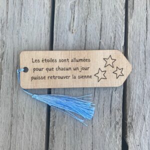 Marque-page en bois personnalisé avec gravure