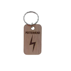 Porte-clé en bois découpé au laser potterhead