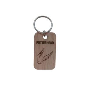 Porte-clé en bois découpé au laser potterhead