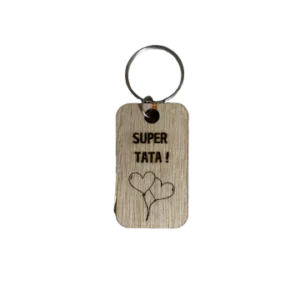 Porte-clé en bois découpé au laser super tata