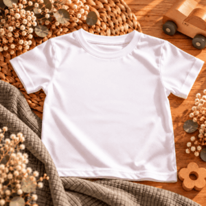 T-shirt enfant blanc personnalisable avec texte ou motif