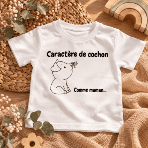 T-shirt enfant Caractère de cochon comme Maman