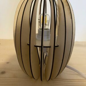Lampe plume découpée au laser, couleur neutre en bois de bouleau de 2mm