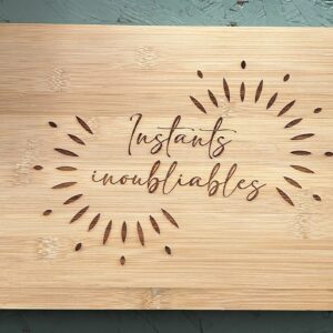 Planche à découper en bambou 20x30 personnalisée par gravure – création artisanale