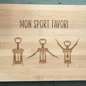 Planche à découper en bambou 20x30 personnalisée par gravure – création artisanale