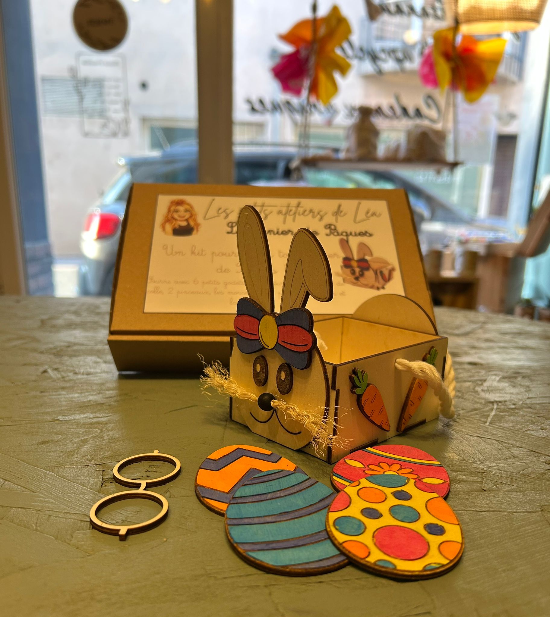 Panier de Pâques lapin à peindre kit créatif enfant Les Petits Ateliers de Léa