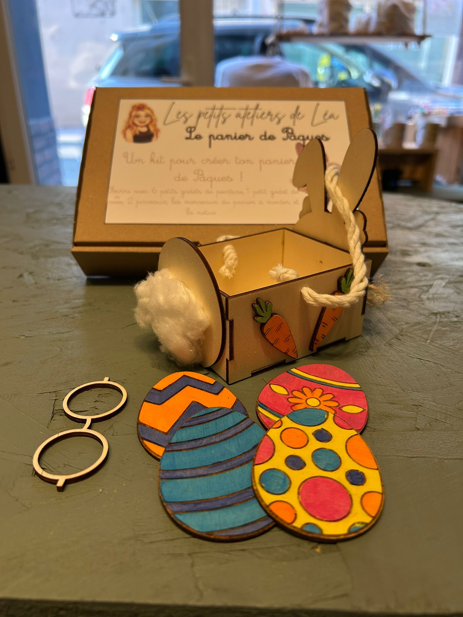 Panier de Pâques lapin à peindre kit créatif enfant Les Petits Ateliers de Léa