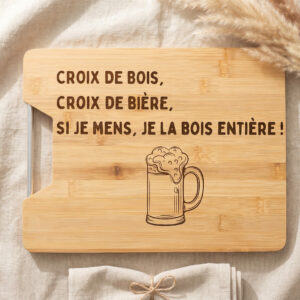 Planche à découper en bambou 20x30 personnalisée par gravure – création artisanale