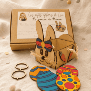 Panier de Pâques lapin à peindre kit créatif enfant Les Petits Ateliers de Léa