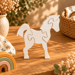 Puzzle cheval en bois à assembler pour enfant