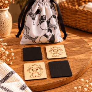 Memory animaux en bois pour enfant avec 8 paires