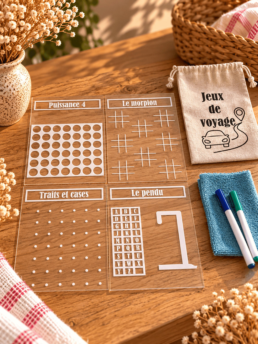 Jeux de voyage pour enfant avec morpion puissance 4 pendu et traits et cases Jeux de voyage pour enfant avec morpion puissance 4 pendu et traits et cases