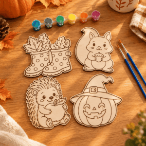 Kit de coloriage en bois automne à peindre pour enfant