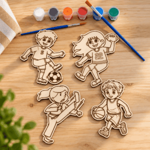 Kit de coloriage en bois sport à peindre pour enfant