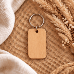 Porte-clés en bois personnalisable à graver