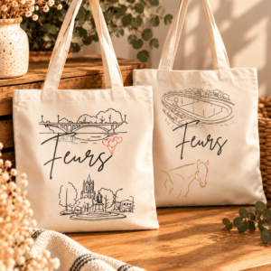 sacs en toile feurs, ambiance rustique